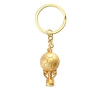 TRIXES Gold-Fußball-Schlüsselanhänger, WM-Trophäen-Souvenir - Partytaschenfüller - perfekt für Kinder, Männer und Fußballfans - Anhänger Gold, Einheitsgröße