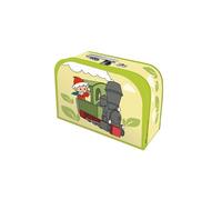 Trötsch Kinderkoffer 'Sandmann' Lokomotive medium, Pappkoffer, Koffer aus Pappe, Geschenk Verpackung, Gutschein Verpackung,Spielkoffer, Metallgriff und Metallhenkel, Reisekoffer Kinder