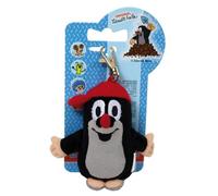 Schlüsselanhänger Der kleine Maulwurf , mit rotem Basecap, 10 cm