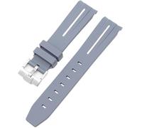 TROGPYXG 20 mm gebogenes, lückenloses Ersatz-Kautschukarmband, kompatibel mit Omega X Swatch Moonswatch Planet Series Moon Mercury Herren-Damen-Uhrenarmband(AA)