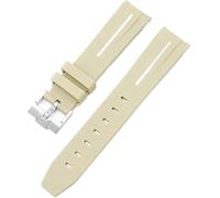 TROGPYXG 20 mm gebogenes, lückenloses Ersatz-Kautschukarmband, kompatibel mit Omega X Swatch Moonswatch Planet Series Moon Mercury Herren-Damen-Uhrenarmband(CC)
