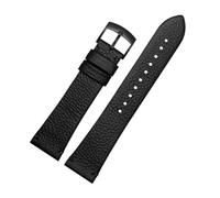 TROGPYXG Armband kompatibel mit Armani Black Warrior Uhr Ar60028 Ar11143 Ar11011 Lederarmband Zubehör 22 mm(Black-Black)