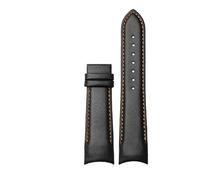 TROGPYXG Kompatibel mit 1853 Tissot Couturier T035 T035614 T035627 T035617 T035439 T035407 T035410 Uhrenarmband 22 23 24 mm Lederarmband(Black Orange No BK,23mm)