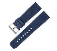 TROGPYXG Kompatibel mit Cartier Calibre Rubber Watch Strap London W7100056 WSCA. Kompatibel mit Citizen. Kompatibel mit Casio Waterproof Band(Blue Steel Buckle,23mm)