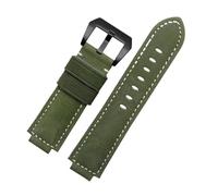TROGPYXG Kompatibel mit Casio GST-B200 GST-B200D-Serie, Silikon-Armband, 24 x 16 mm, modifiziertes, mattiertes Gummi-Leder-Uhrenarmband for Herren(B Army green-black)