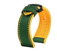 TROGPYXG Kompatibel mit Citizen Blue Angel Men Wave Uhrenarmband AT8020-54L/8020-03L/JY8078 Karbonfaser gemustertes Nlon+Gummi-Armband 22 mm 23 mm(MULTI,24mm)