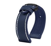 TROGPYXG Kompatibel mit Citizen Blue Angel Men Wave Uhrenarmband AT8020-54L/8020-03L/JY8078 Karbonfaser gemustertes Nlon+Gummi-Armband 22 mm 23 mm(White Light Pur,23mm)