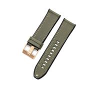 TROGPYXG Kompatibel mit dem Silikonarmband der Diesel Officer-Serie, 26 mm, Nylon-beschichtetes Lederdesign, wasserdichtes, schweißfestes Uhrenarmband, flache Schnittstelle(Army Green-RS-K3)