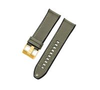 TROGPYXG Kompatibel mit dem Silikonarmband der Diesel Officer-Serie, 26 mm, Nylon-beschichtetes Lederdesign, wasserdichtes, schweißfestes Uhrenarmband, flache Schnittstelle(Army Green-GD-K3)
