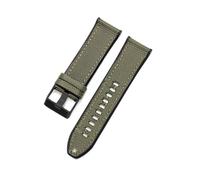 TROGPYXG Kompatibel mit dem Silikonarmband der Diesel Officer-Serie, 26 mm, Nylon-beschichtetes Lederdesign, wasserdichtes, schweißfestes Uhrenarmband, flache Schnittstelle(Army Green-BK-K3)