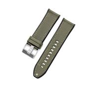 TROGPYXG Kompatibel mit dem Silikonarmband der Diesel Officer-Serie, 26 mm, Nylon-beschichtetes Lederdesign, wasserdichtes, schweißfestes Uhrenarmband, flache Schnittstelle(Army Green-ST-K3)