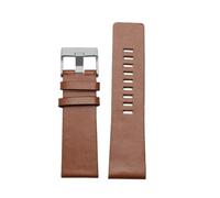TROGPYXG Kompatibel mit Diesel-Lederuhrenarmband DZ7311 DZ7332 DZ7314 DZ1405 4323 4318 Uhrenarmband Schwarz Braun 22 24 26 28 30 32 mm Armband(Light brown steel,Width 28mm)