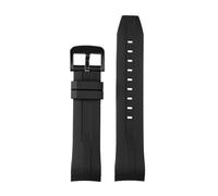 TROGPYXG Kompatibel mit Tissot 1853 T120/T120417A - FKM-Gummi-Uhrenarmband - Silikonarmband mit gebogenem Ende for Herren, tauchbereiter, langlebiger Ersatz(Black black pin,21mm)
