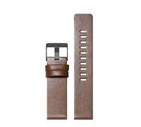 TROGPYXG Lederarmband kompatibel mit Diesel DZ4323/1657/4318 Litschimuster Nadelmuster Armband Herren 22 24 26 28 30 mm(D-Brown-Black,28mm)