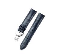TROGPYXG Lederarmband kompatibel mit Tissot Le Locle T41 T006 PRC200 Uhr Handgelenk Gürtel Armband 1853 Armband Herren 19MM 20MM 21MM 22MM(Blue-silver,20mm)