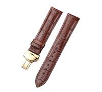 TROGPYXG Lederarmband kompatibel mit Tissot Le Locle T41 T006 PRC200 Uhr Handgelenk Gürtel Armband 1853 Armband Herren 19MM 20MM 21MM 22MM(Brown-gold,18mm)