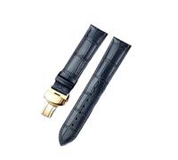 TROGPYXG Lederarmband kompatibel mit Tissot Le Locle T41 T006 PRC200 Uhr Handgelenk Gürtel Armband 1853 Armband Herren 19MM 20MM 21MM 22MM(Blue-gold,22mm)