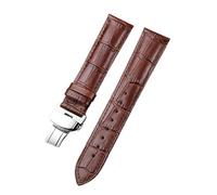 TROGPYXG Lederarmband kompatibel mit Tissot Le Locle T41 T006 PRC200 Uhr Handgelenk Gürtel Armband 1853 Armband Herren 19MM 20MM 21MM 22MM(Brown-silver,21mm)