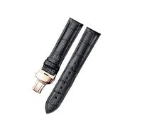 TROGPYXG Lederarmband kompatibel mit Tissot Le Locle T41 T006 PRC200 Uhr Handgelenk Gürtel Armband 1853 Armband Herren 19MM 20MM 21MM 22MM(Black-rose,20mm)