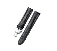 TROGPYXG Lederarmband kompatibel mit Tissot Le Locle T41 T006 PRC200 Uhr Handgelenk Gürtel Armband 1853 Armband Herren 19MM 20MM 21MM 22MM(Black-silver,22mm)