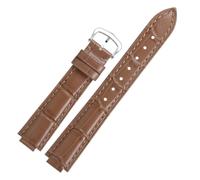 TROGPYXG Lederarmband mit Bambusmaserung, kompatibel mit Cartier Ballon Bleu. Wasserdichtes Rindsleder-Uhrenarmband aus Leder mit konvexem Ende(Elephant grey-s,16.9mm)