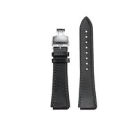 TROGPYXG Modifiziertes Lederarmband, kompatibel mit Casio Ae-1200/1300/1000 / A159 / A158. Konvexe Schnittstelle. Vintage-Lederuhrenarmband for Herren(Black-Silver B)
