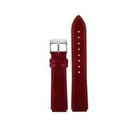 TROGPYXG Retro-Rindsleder-Armband, kompatibel mit Casio AE1200 AE1300 A158 A158W/A168/f91w AE-1200WHD/A159/A169 Herren-Vintage-Uhrenarmband(A-Red-silver)