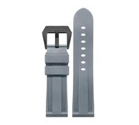 TROGPYXG Silikon-Uhrenarmband, kompatibel mit Panerai Luminor Serie PAM441/111 „PAM“ Herren-Kautschukarmband - 24 mm(Gray Black,26mm)