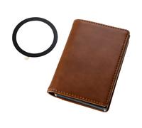 TROIKA Kartenetui mit herausnehmbarem MagSafe Sherlock Home 2-in-1 Wallet mit RFID Schutz Ausleseschutz für 6 Karten - starker Magnet zum Befestigen am Handy aus Kunstleder, Metall braun
