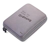 Troika Organizer-Etui CBO10/GB - 3 Fächer, 6 Elastikband-Schlaufen, Kunstleder/Samt, grau/schwarz
