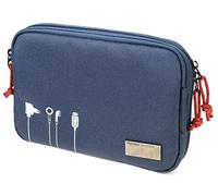 Troika Business Tech Pouch 2 Kabeltasche für Elektronikzubehör aus Polyester in der Farbe Blau, Maße: 23,5cm x 17cm x 3,5cm, BGO44/DB