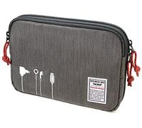 Troika Business Tech Pouch 2 Kabeltasche für Elektronikzubehör aus Polyester in der Farbe Grau, Maße: 23,5cm x 17cm x 3,5cm, BBG64/GY
