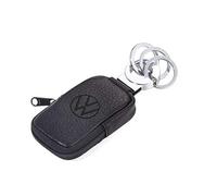 TROIKA Design Werkstatt Schlüsselanhänger mit Täschchen für Kleingeld Pocket Click VW 125 x 55 x 20 mm, schwarz