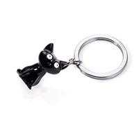 Troika Felix die Katze - KR16-22/BK - Schlüsselanhänger - Metallguss/Emaille - glänzend - verchromt - schwarz - Troika Original