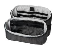 TROIKA Kabeltasche für Elektronikzubehör BUSINESS TECH 2 GO mit 2-Wege Reißverschluss 6 offenen Fächern in verschiedenen Größen für Powerbank, Ladekabel etc. aus Polyester in anthrazit, schwarz