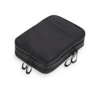 TROIKA Kabeltasche Black Connected – 2 Reißverschlussfächer, Netztaschen, Stiftschlaufe, schwarz