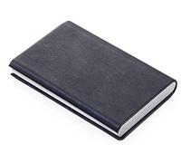 Troika Kreditkartenetui mit Ausleseschutz (für RFID-Chips), für ca. 10 Karten, magnetischer Verschluss, Kunstleder, Metall, verchromt, glänzend, schwarz