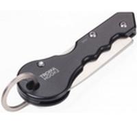 Troika Paketmesser mit kleinem Schlüsselring, 420 Edelstahl, Aluminium, matt, schwarz/silberfarben