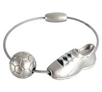 Troika - KYC50/MA - Schlüsselanhänger Fußballschuh KICK, schwarz/weiss