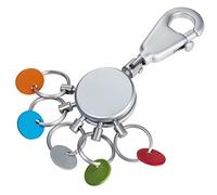 Troika Schlüsselanhänger rund inkl. Karabinerhaken matt mehrfarbig