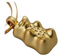 TROIKA Metall Schlüsselanhänger Gummibär in der Farbe Gold, Haribo, HB-K01/GO