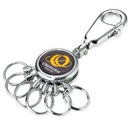 TROIKA OKTOBERFEST Schlüsselanhänger mit Karabinerhaken PATENT Accessoires Oktoberfest die Wiesn Schlüsselbund mit 6 auswechselbare Ringen, Metall verchromt Original