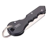 Troika Paketmesser mit kleinem Schlüsselring, 420 Edelstahl, Aluminium, matt, schwarz/silberfarben