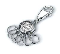 TROIKA PATENT Phone Scribbles SCHLÜSSELHALTER - #KYR01-A042 - glänzend - Schlüsselanhänger - Karabiner - 6 ausklinkbare Ringe - Schlüsselorganisation - kreatives Design - TROIKA-Original