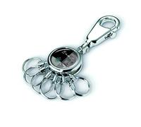 TROIKA PATENT RELATIV SCHLÜSSELHALTER - #KYR01-A045 - glänzend - Schlüsselanhänger - Karabiner - 6 aushakbare Ringe - Schlüsselorganisation - Physik - für Einstein-Freunde - TROIKA-Original