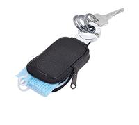 Troika Schlüsselanhänger Pocket Click – Täschchen für Kleingeld, Leder/Metall, Schwarz/Silber