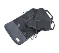 TROIKA Reise-Kompressionstaschen Set BLUE CYCLE PACKING CUBES - 3 Packtaschen mit Reißverschluss für platzsparendes Packen von Kleidung in Koffer & Rucksack - recyceltes Meeresplastik - dunkelgrau