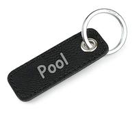 TROIKA Retrotag Pool | Schlüsselring und Anhänger im Retro Style | hochwertiger und langlebiger Schlüsselanhänger | inkl Original Keyring | in Geschenkverpackung