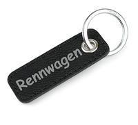 TROIKA Retrotag Rennwagen | Schlüsselring und Anhänger im Retro Style | hochwertiger und langlebiger Schlüsselanhänger | inkl Original Keyring | in Geschenkverpackung