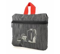Troika Rucksack Roll Top faltbar dunkelgrau/rot